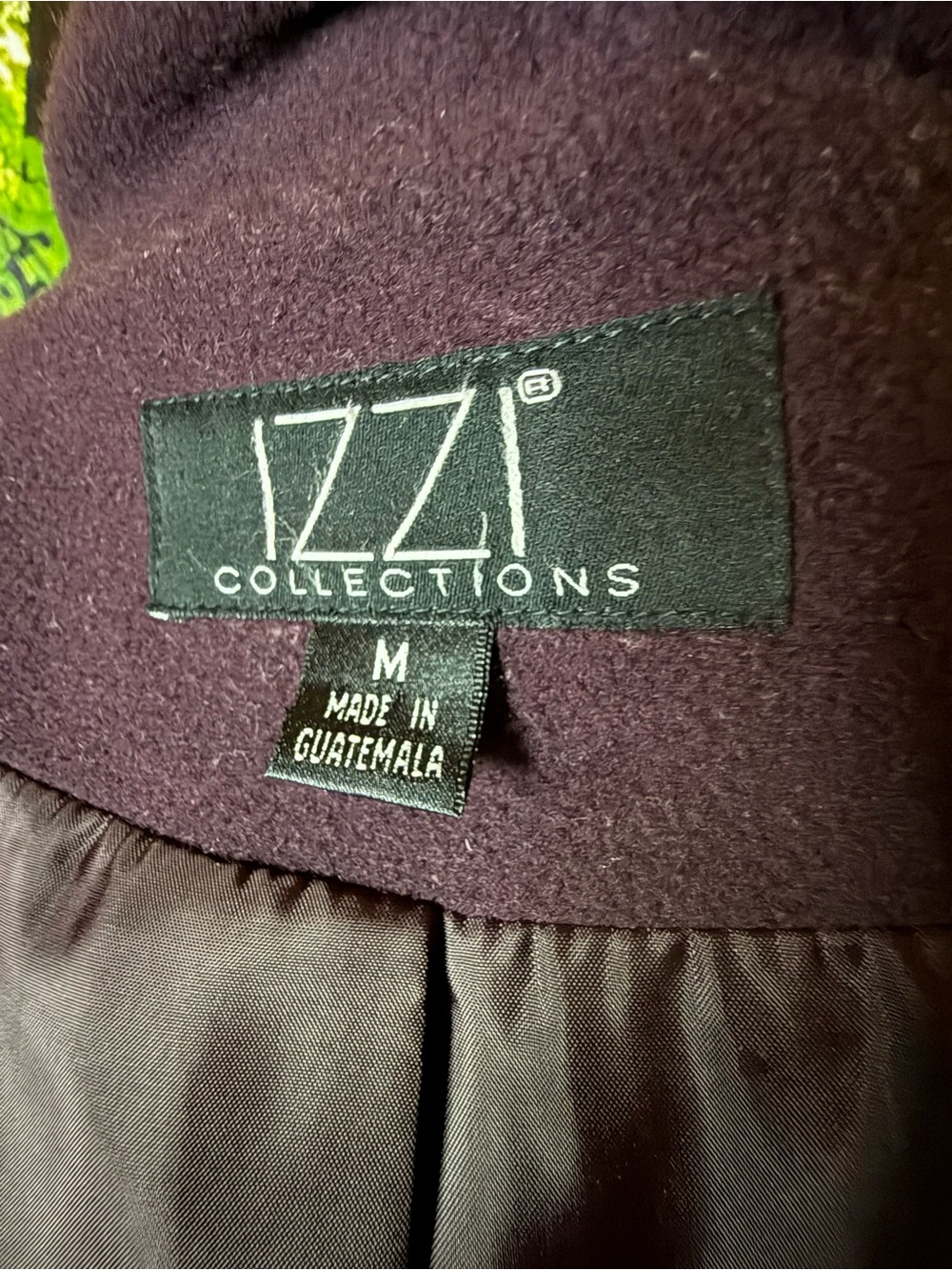 Womens Plum Wool-Blend Single-Breasted Pea Coat - Picture 9 of 9